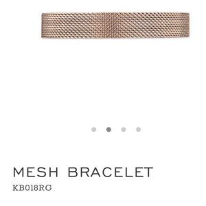 Rose gold mesh w/fold over clasp adjustable